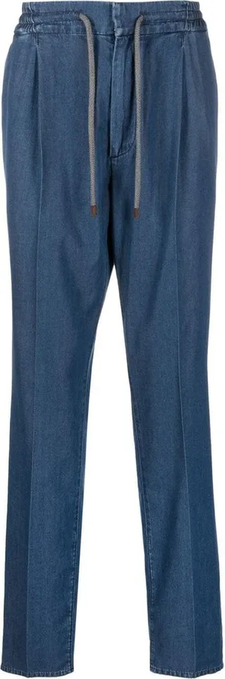 Drawstring Denim Trousers