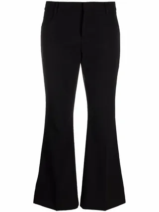 Cropped Flared Trousers