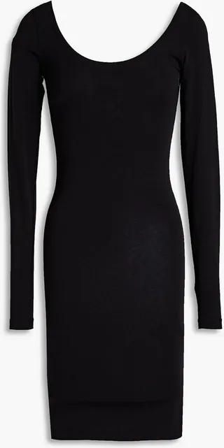 Sik stretch cotton and modal-blend jersey mini dress