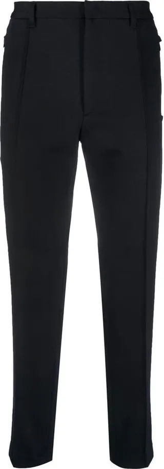 Pintuck Tapered-Leg Trousers