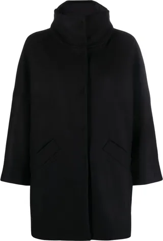 High-Neck Single-Breasted Coat
