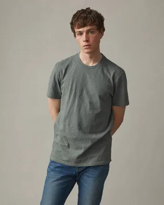 Premium Slub Crew Tee - Agave Green