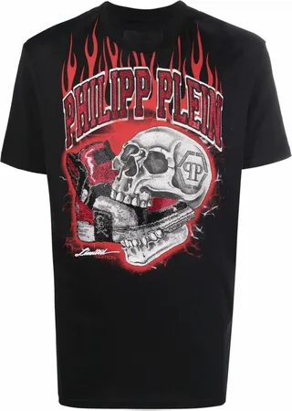 Skull On Fire short-sleeve cotton. T-shirt