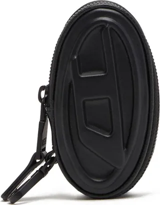 Embossed-Logo Zipped Key Pocket