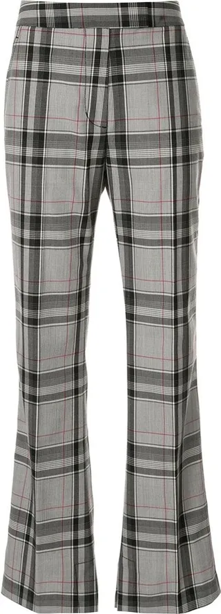 Straight Leg Plaid Pant