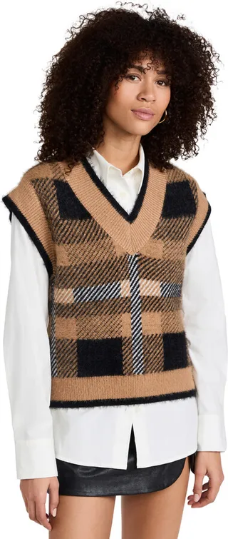 English Factory Plaid Vest