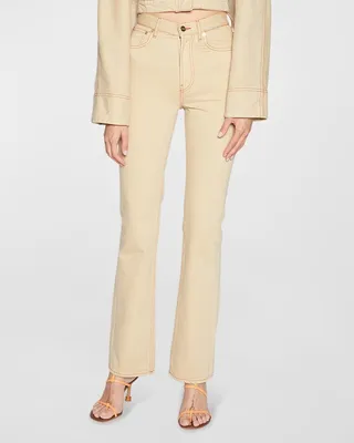 Le De Nimes Straight-Leg Jeans