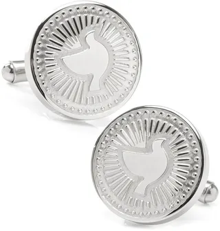 Silver Dove Radial Cuff Links