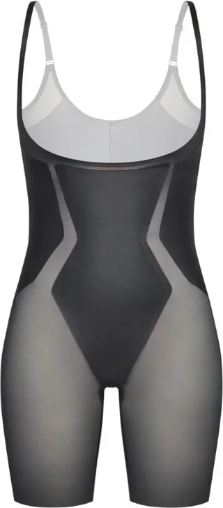 Spanx Sp Bodysuit Open Bust Mid Thigh