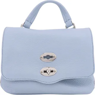 Leather handbag with metal studs