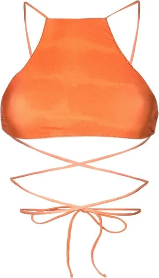 Chung wrap-tie bikini top