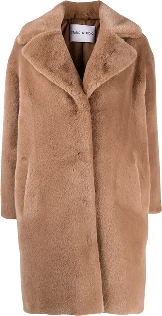 Textured Single-Breasted Coat