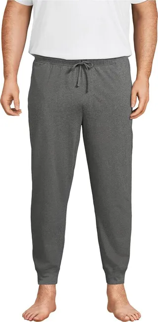 Lands' End Men's Big and Tall Knit Jersey Sleep Pajama Jogger
