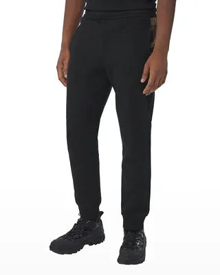 Men's Check-Panel Sweatpants