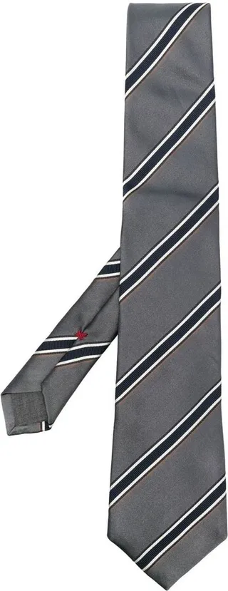 Stripe-Print Satin Tie