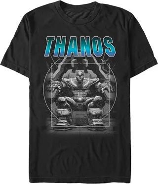Men's Marvel Thanos Throne T-Shirt - Black - Medium