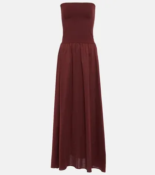 Ankara strapless maxi dress