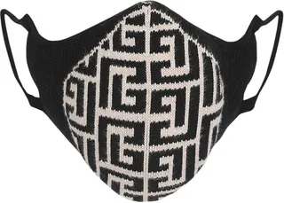 Balmain Monogram-Print Face Covering