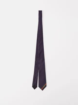 GG Horsebit-embroidered Silk Tie