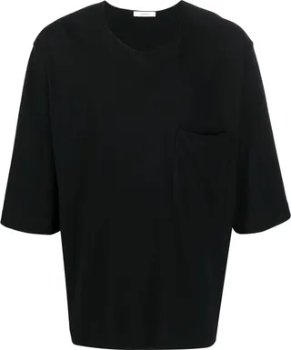chest-pocket cotton T-shirt