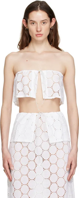 Saks Potts White Celia Camisole