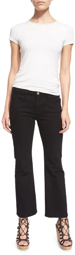 Le Crop Mini Boot-Cut Jeans