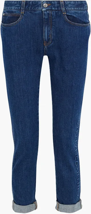 The Skinny cropped embossed boyfriend jeans
