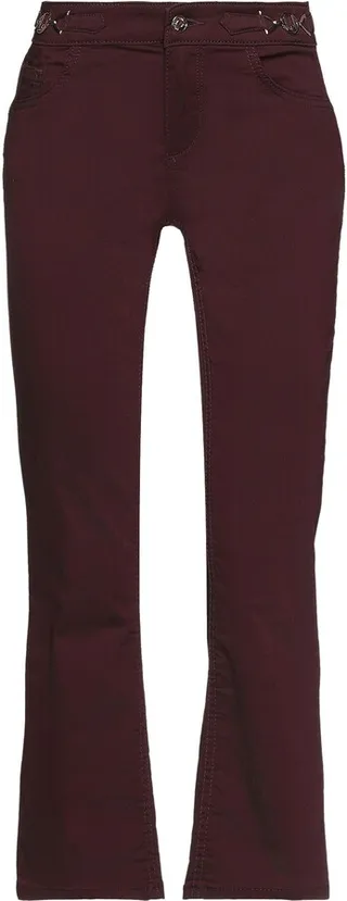 Cropped Pants Burgundy