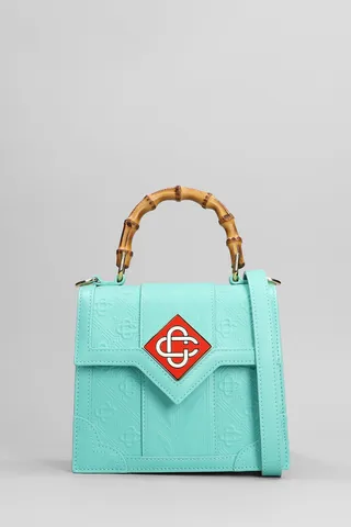 Jeanne Hand Bag In Cyan Leather