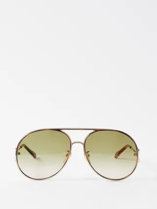 Austine Aviator Metal Sunglasses