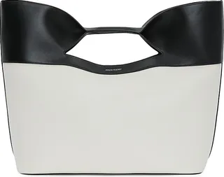 Large The Bow Colorblocked Leather Tote