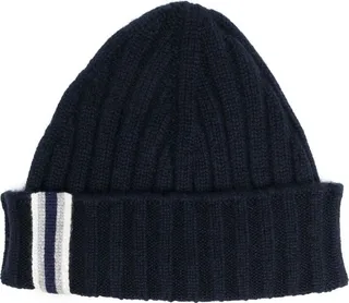 Stripe-Detail Cashmere Beanie