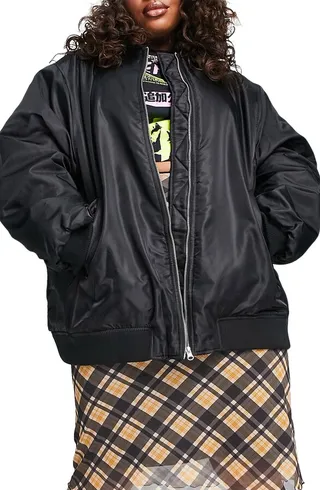 Curve Oversize Bomber Jacket