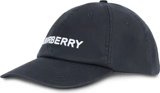 Embroidered Logo Cotton Gabardine Baseball Cap