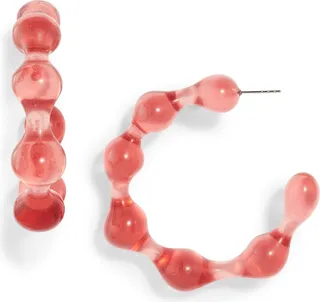 Wavy Resin Hoop Earrings