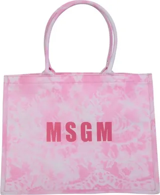 MSGM Logo Printed Tie-Dyed Large Tote Bag