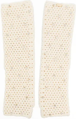Crystal-Embellished Gloves