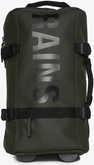 Womens Black Travel Logo-print Shell Trolley bag