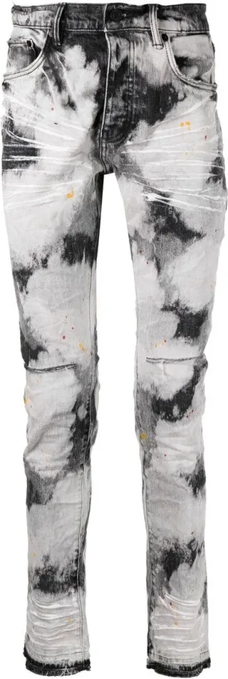 Bleached Tie-Dye Skinny Jeans