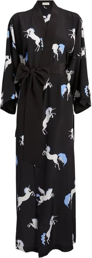 Olivia Von Halle Silk Queenie Long Robe