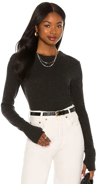 Cashmere Easy Cuffed Crew