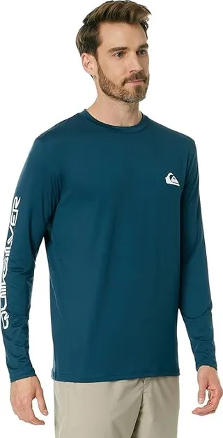 Quiksilver Omni Session Long Sleeve Surf Tee (Midnight Navy) Men's Swimwear