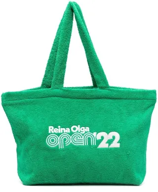 Logo-Embroidered Terry-Cloth Tote Bag