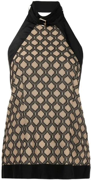 Patterned Halterneck Top