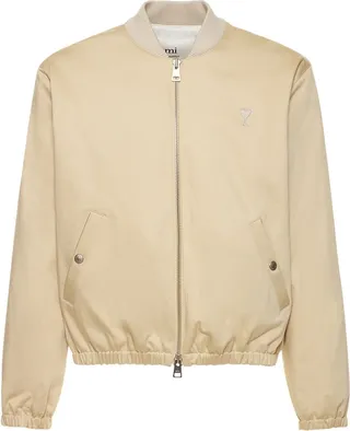 Cotton satin bomber jacket