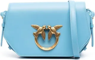 Exagon leather crossbody bag