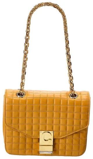 Celine C Small Quilted Leather Shoulder Bag