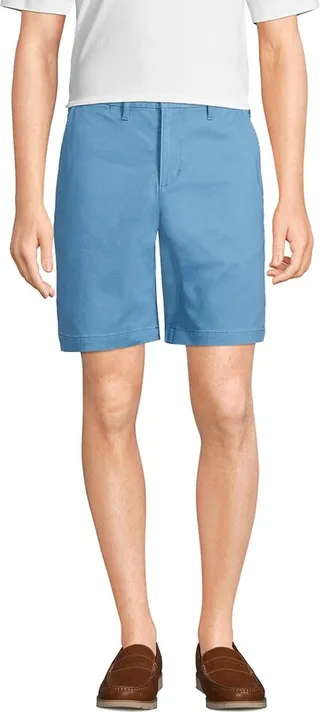 Lands' End Men's Big 9 Inch Comfort Waist Comfort First Knockabout Chino Shorts - 54 - Muted Blue