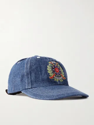 Embroidered Denim Cap