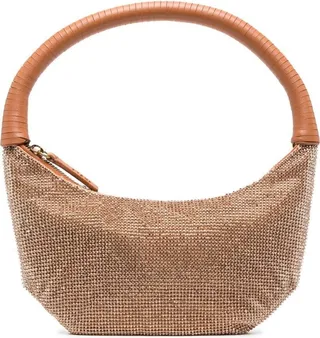 Crystal-Embellished Shoulder Bag